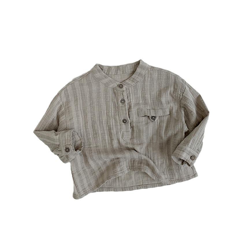 Kids' Casual Vertical Stripe T-Shirt – Korean Style, Unisex, Trendy for Ages 2-5.