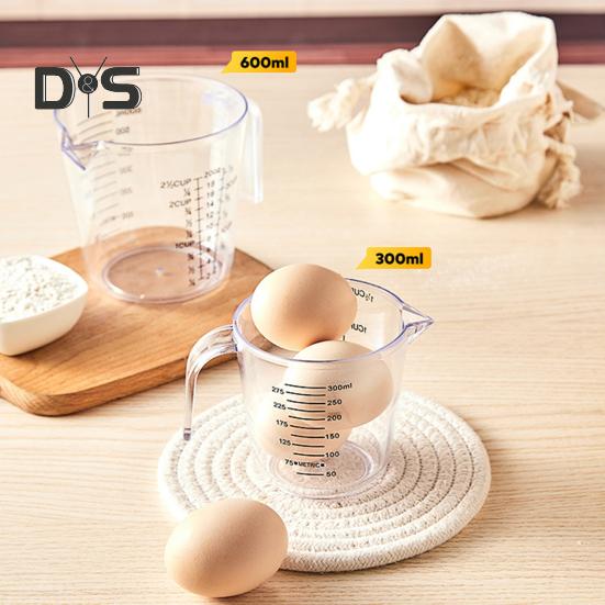 Plastic Practical Food Grade Measuring Cup Clear Scale Precise Measuring Jar