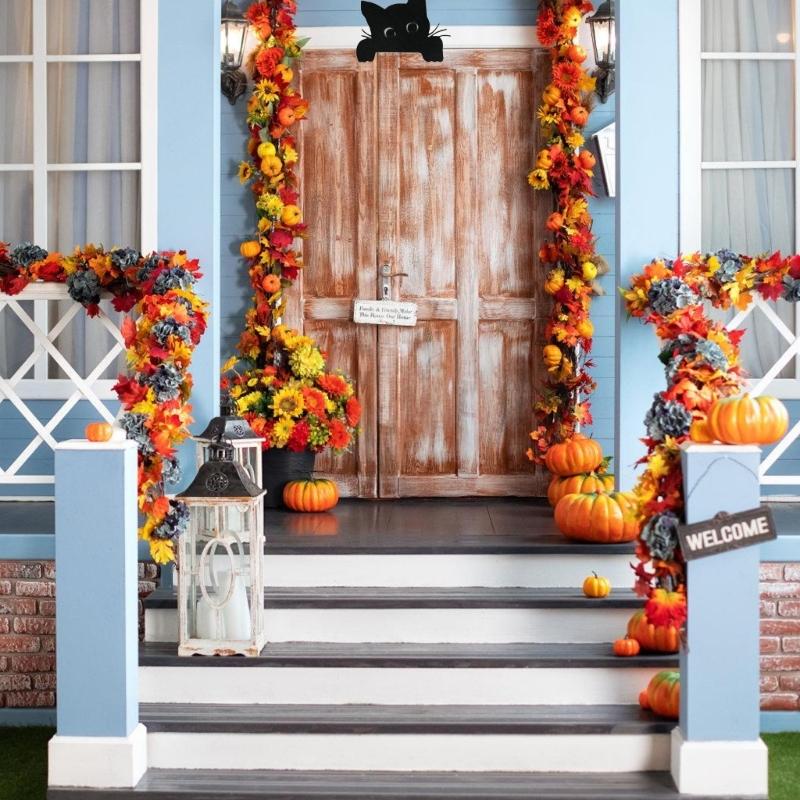 Sturdy Metal Cats Silhouettes for Door Frames Stylish Home Accent Accessory in Various Poses Home Accessory Decoration