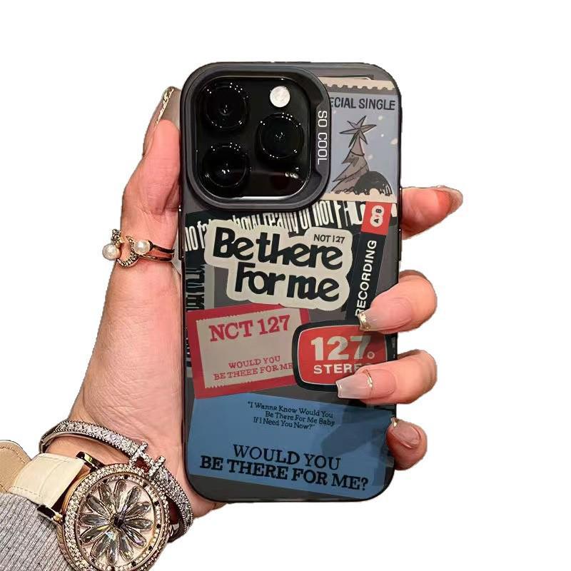 Apple-Compatible Simple Label Phone Case for iPhone Models 14 to 17 Pro Max