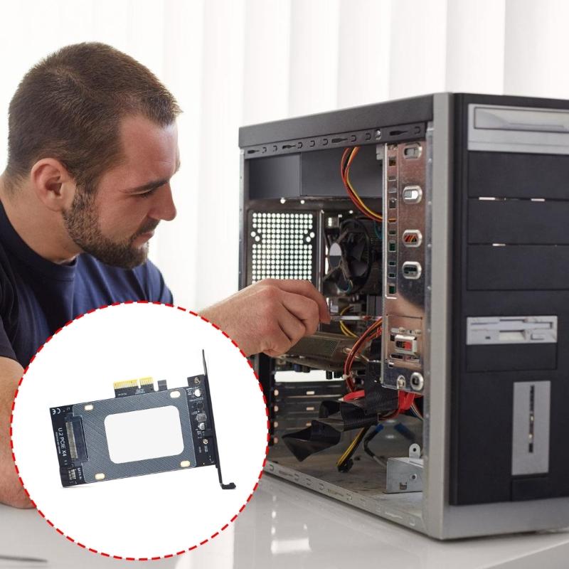 PCIE Risers 4X to SFF-8639 Adapter PCIE SSDs Card Support SSDs 2.5inch SSDs to PCIE 4X Risers Card Converter Replacement