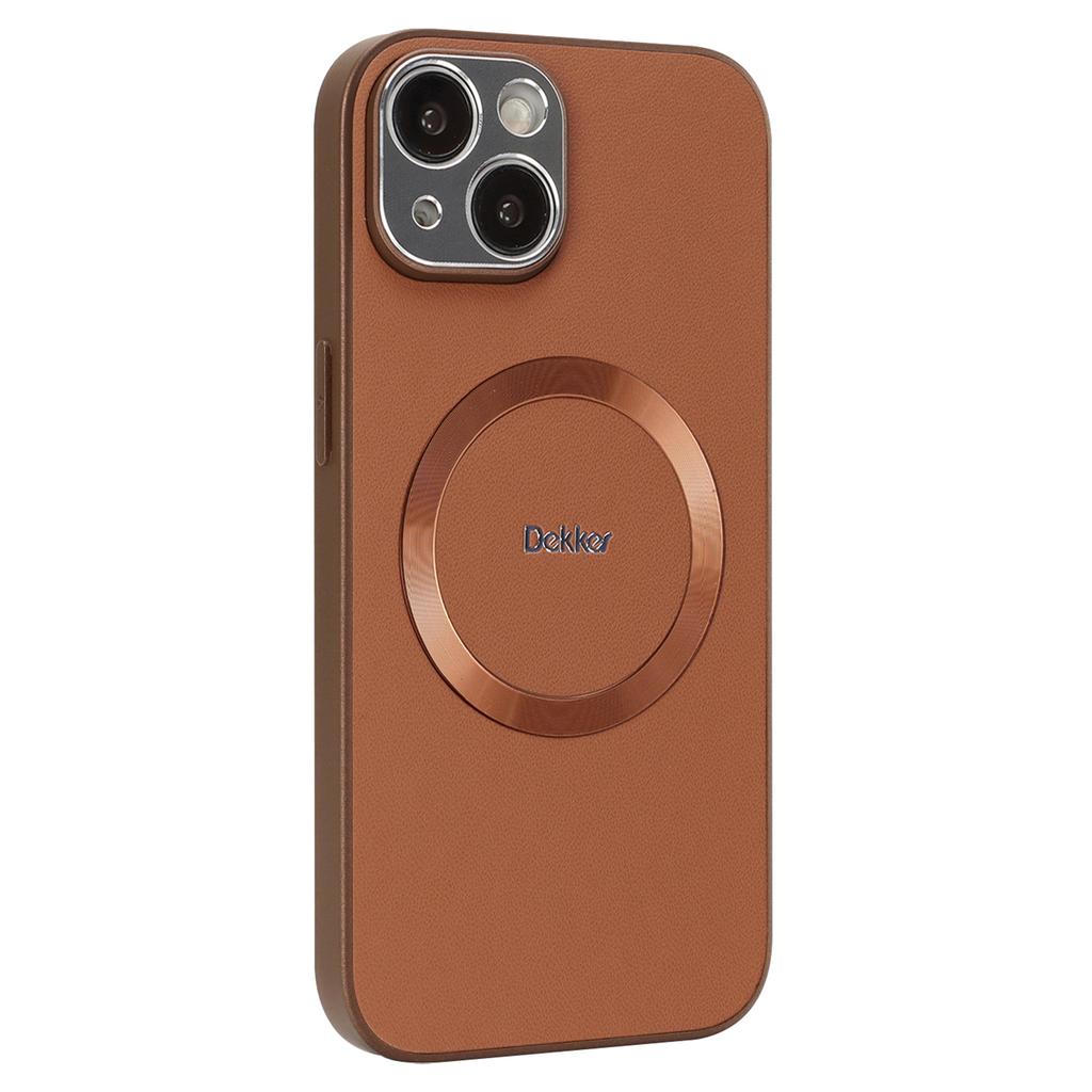 DEKKER For iPhone 15 Case Compatible with MagSafe PU+TPU Phone Back Cover