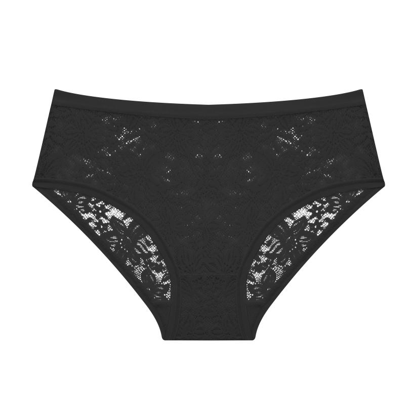 1 ks Sexy Květinová Krajka Kostice Podprsenky Kalhotky Sety Vystřihávané Průsvitné Romantické Spodní prádlo Spodní prádlo Sexy Dámské Kalhotky S-XL