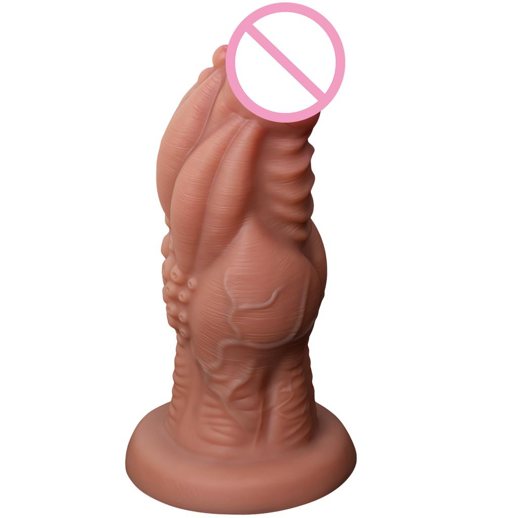 Nový silikonový ultra silný realistický ženský imitace skutečný a falešný penis pěst anální zátka super velký penis hračka pro dospělé