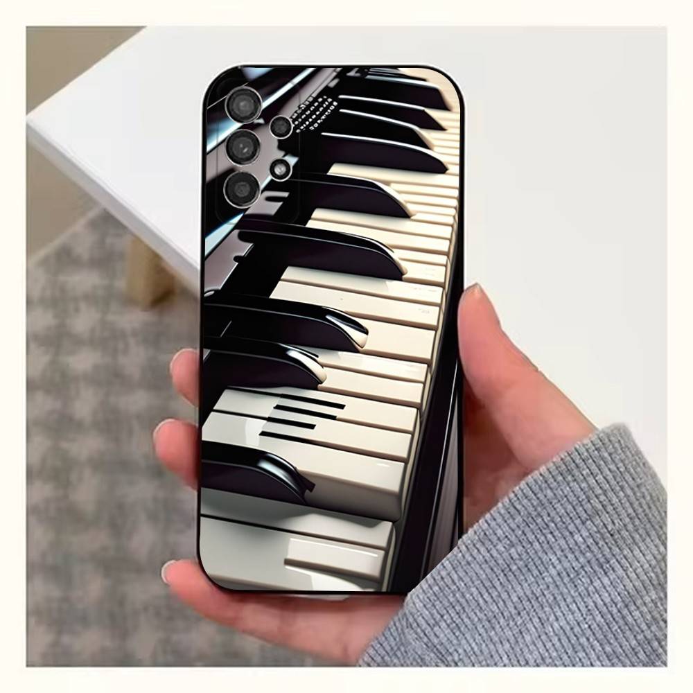 Piano Music Art Case For Samsung S10,Plus,S9,S22,S25,Ultra,S24,S21,S20,S23,FE,Lite,Soft Silicone Black
