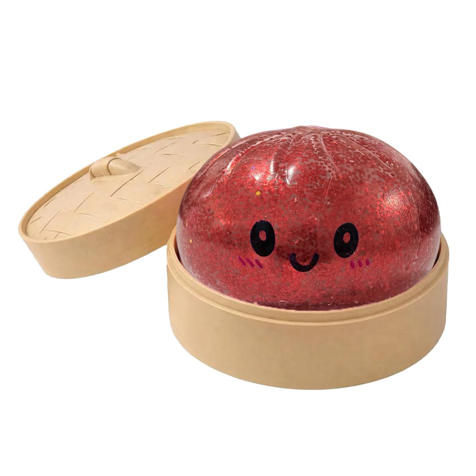 1-6pcs Glitter Anti-Stress Squeeze Toy for Adults, Simulation Colorful Dumpling Squeezable Squishy Toy
