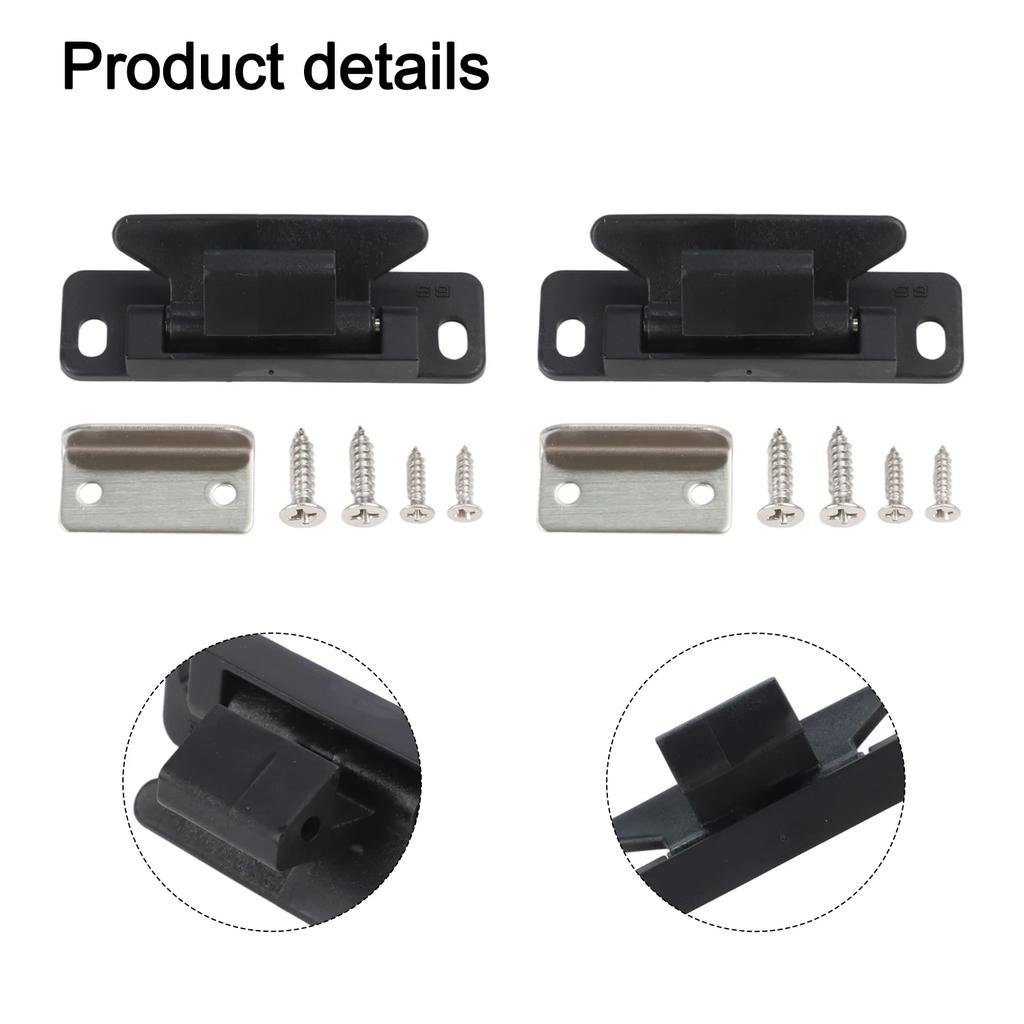 RV Drawer Latches With Screws 2Pack Drawer Entry Catch Fit For Trailer Drawer Retainer Catch With Screws 67x24x22mm For RVs