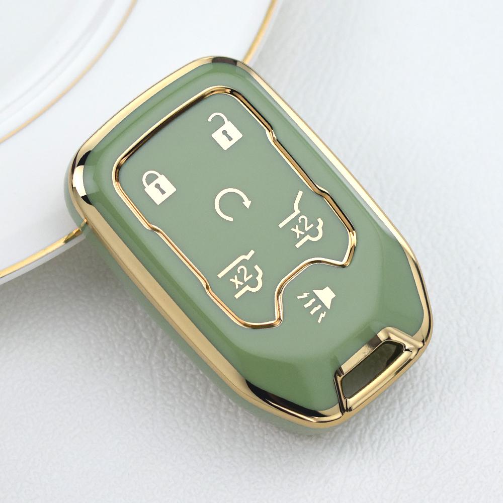 New Car Key Cover Case fob For Chevrolet Suburban Silverado GMC Terrain Yukon Tahoe Sierra Smart Auto Accessories Key Ring