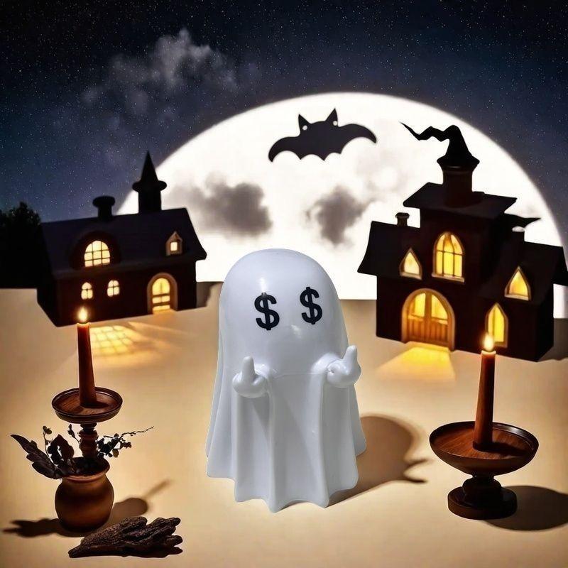 Halloween Ghost Ornament Resin Creative Middle Finger Provocative Tabletop Friend Gift Decoration CraftsFigurines & Miniatures