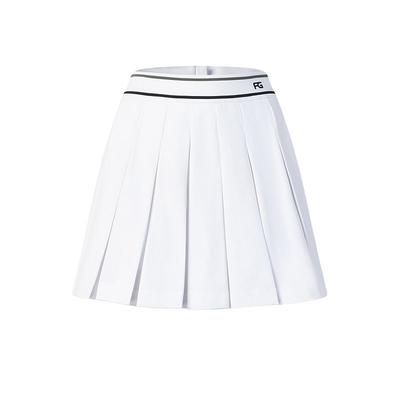 Golf Series Woven Mid-Length Striped Casual Skirt Women Skirts A11W625301F-WT