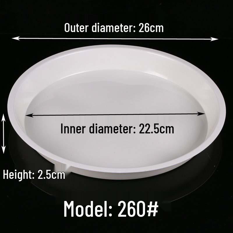 Thickened Round Plastic Flower Pot Water Tray - Large Draining Base for Succulents & Golden Pothos.