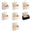 M-1Pc Quilted Travel Case Hangable Storage Bag with Hanging Hook for Airwrap Cotton Hair Tools Portable Organizer Bag