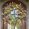 1pc artificial spring and summer wreath, suitable for front door decoration, seasonal home decoration