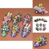 Super Mario Bros Kart Rückziehauto Actionfigur Set 6 Stück Bunte Sammlerstücke