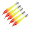 5Pcs Luminous Squid Jigs Hook Fishing Lures Baits Tackle for Sea Fresh Waterred Head Light Green