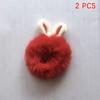 2 Stücke Niedliche Süße Hasenohren Haarseil Für Frauen Mädchen Candy Farbe Scrunchies Elastische Gummibänder Pferdeschwanz Haarschmuck