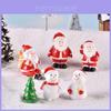 Bezaubernde Mini-Weihnachtsornamente mit Weihnachtsmann- und Schneemann-Mikrolandschaften aus Kunstharz