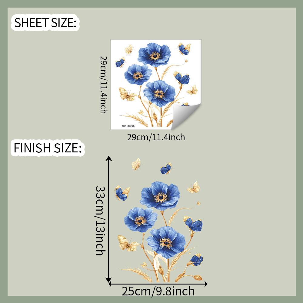 

Маки Цветок Ванная Туалет Туалет Дом Украшение Наклейки