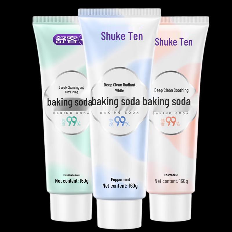 Sakol Baking Soda Whitening Toothpaste with Fluoride, Lime Mint Chamomile (3-Pack)