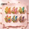Floral Butterfly Brooch Enamel Flower Pin, Badge for Scarves Women, Inscet Shaped Pin Coats Sweaters