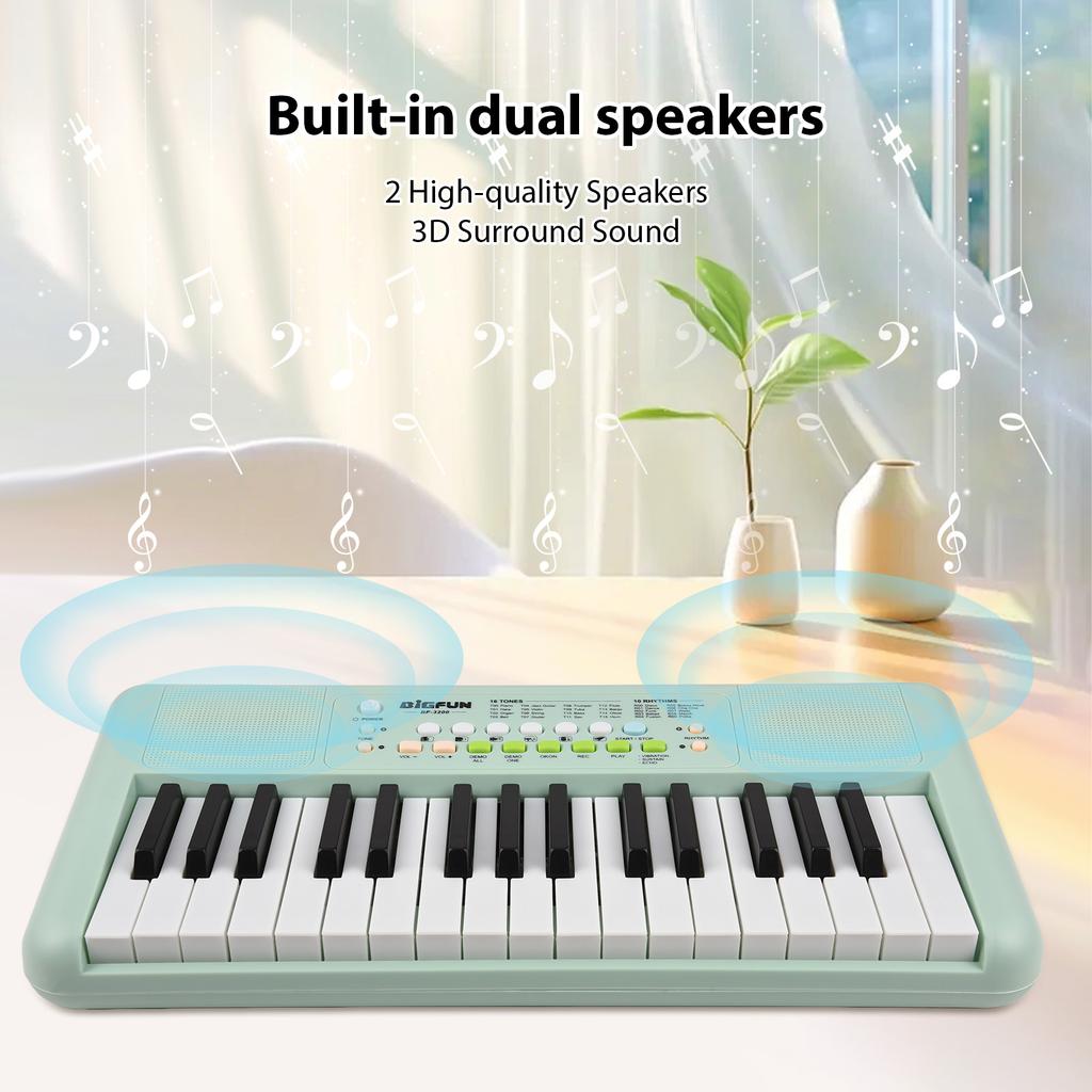 32 tasten Elektronische Tastatur Klavier 16 Töne 10 Rhythmen 10 Demos Dual Lautsprecher Musikinstrument mit