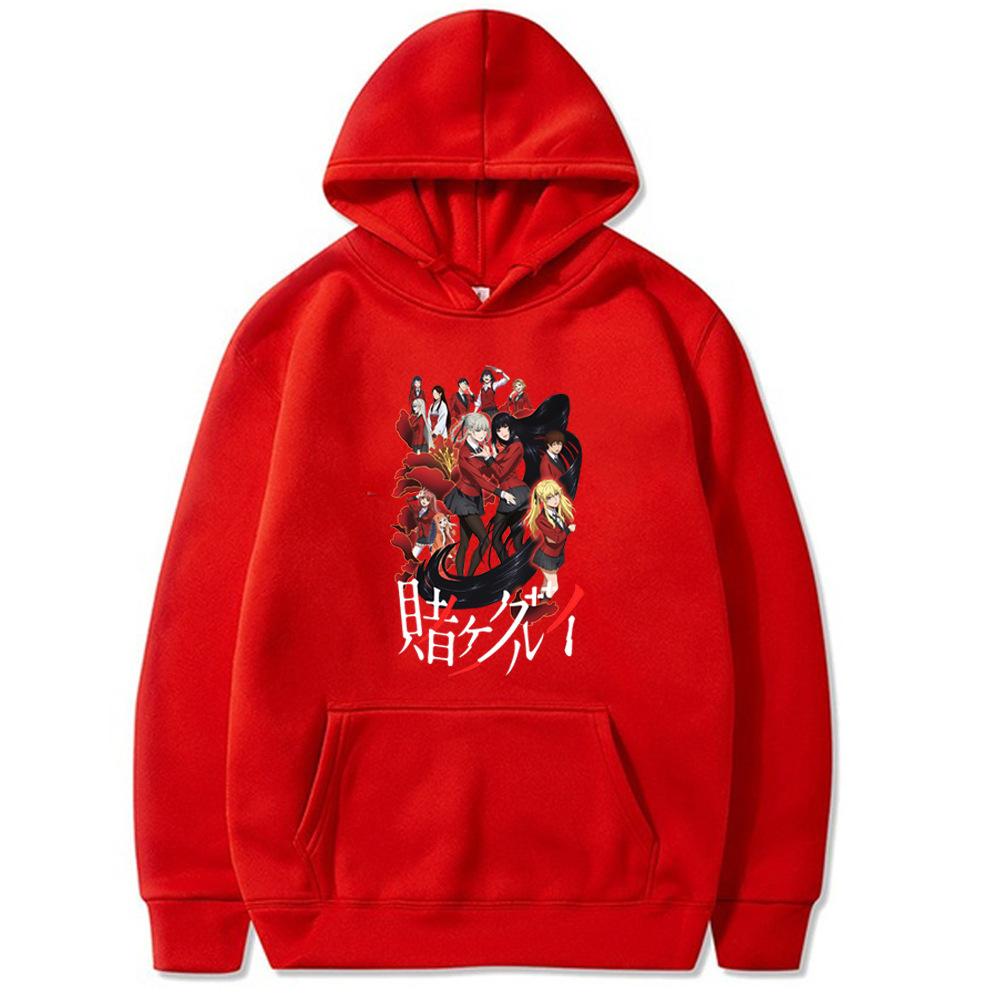Yumeko Jabami Kakegurui Twin Japanese Animation Men's Hoodie Unisex Pullover Men Vintage Graphic Hoody Tops Clothing