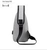 Men's Multi-layer Crossbody Chest Bag with USB Data Cable for Outdoor Carry-ons