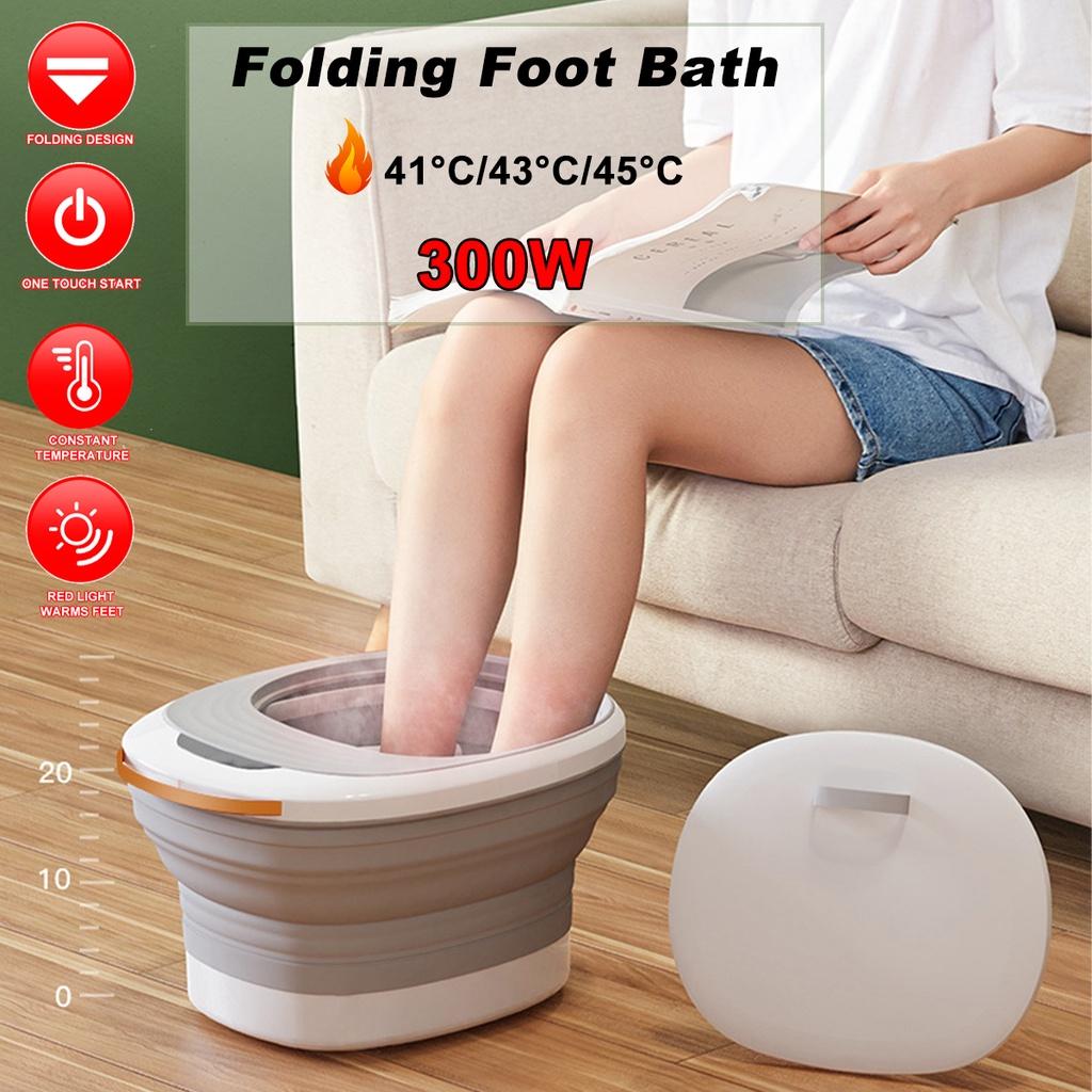 

Массажер для ног 300 Вт 7,5 литров с вибрационным массажным роликом и пемзой для педикюра Для шиацу-акупрессуры 22,7x38xсм