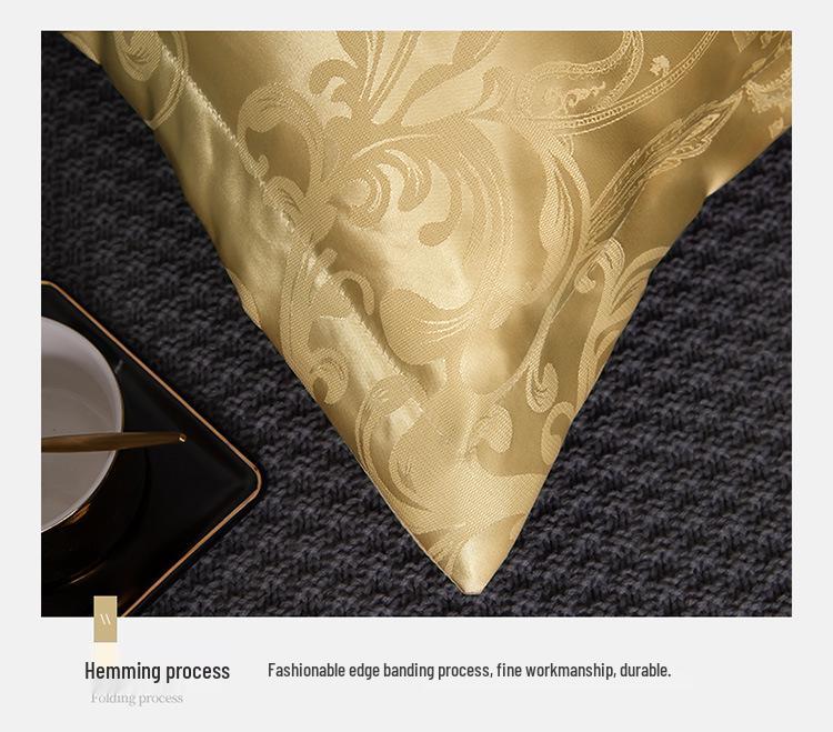 Summer Ice Silk Jacquard Pillowcase for Student Dormitory