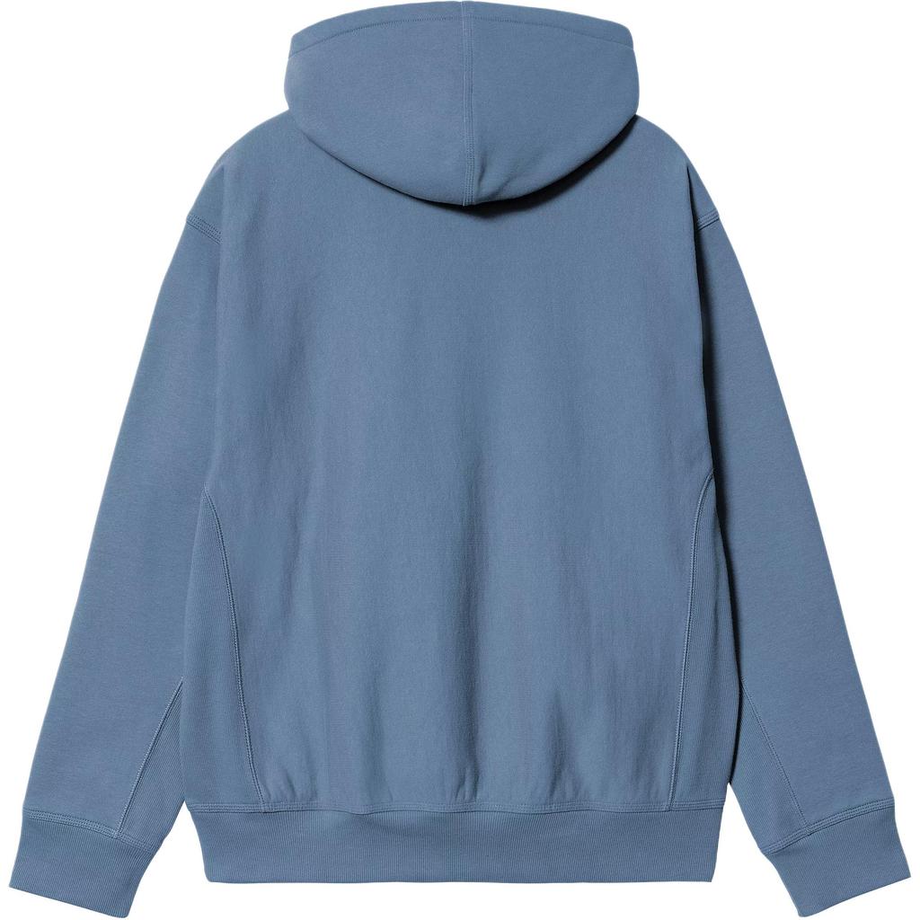 Carhartt WIP American Script Loose Fit Hoodie With Kangaroo Pocket Logo Embroidery Trendy Design Comfortable Long Sleeve Sweatshirt I028279-1YI-XX