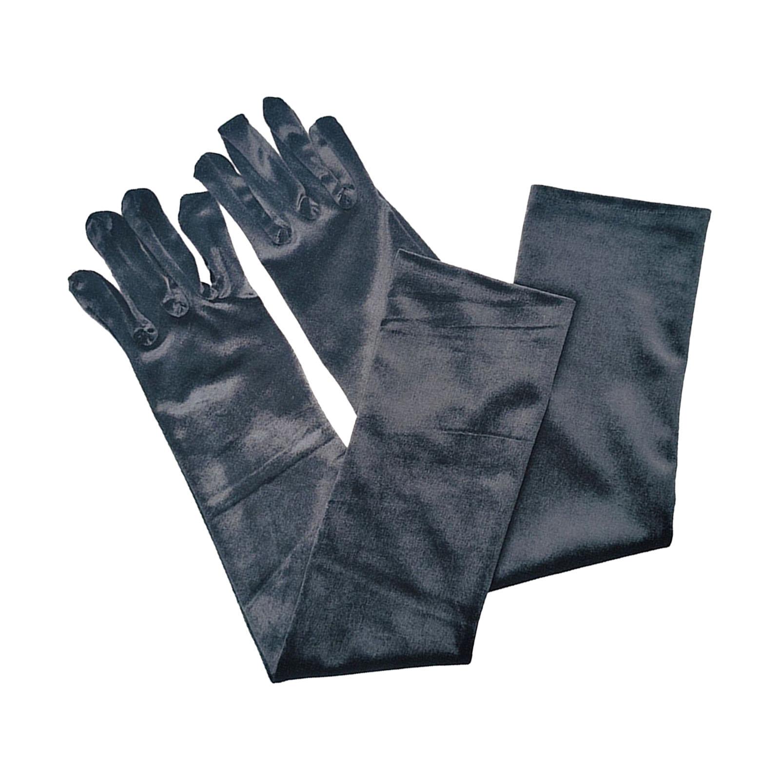 

Весільні рукавички Випускні рукавички Pleuche Long Gloves for Opera Women Lady Theme Proms Costume Accessories чорний