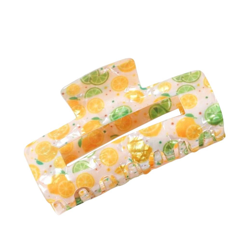 Lemon Fruit Hair Claw Clip For Women Slip Resistant Jaw Clamp Hair Accessories For Spring Theme Parties And Daily Use