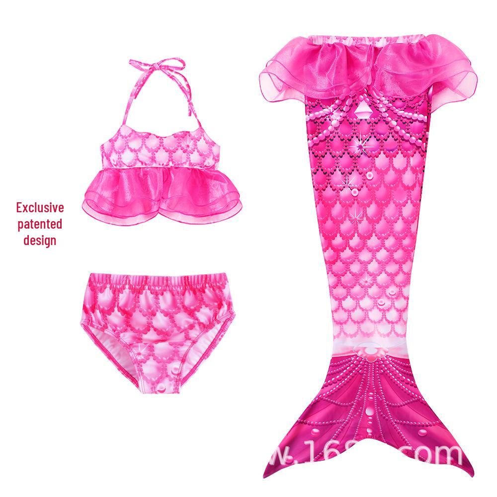 Meerjungfrau Badeanzug: Heißes Bikini & Schwanz, 3-teiliges Set mit optionalen Flossen