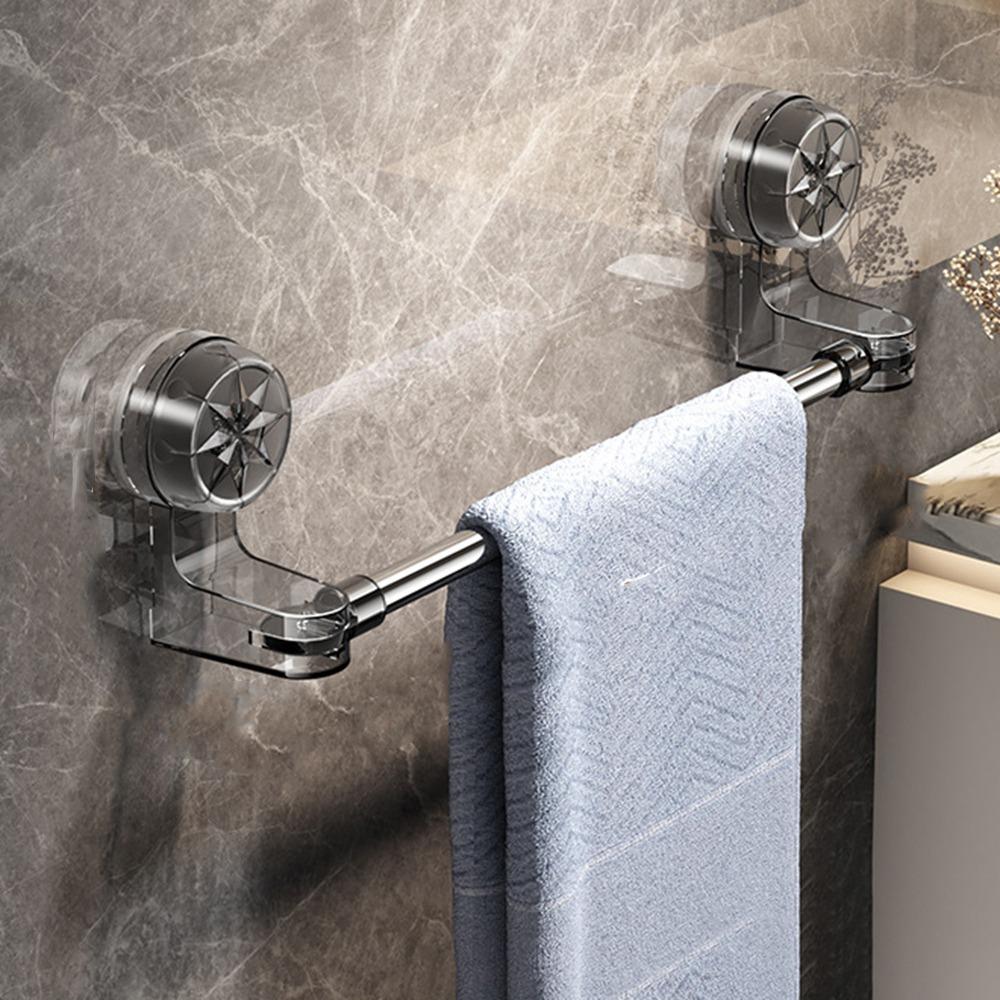 Adjustable Suction Cup Towel Rack Plastic Towel Storage Shelf Durable Shoe Rack Bathroom