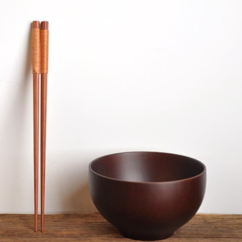 22.5cm Japanese Style Non-slip Natural Wood Chopsticks with Ties Sushi Chopsticks Set for Restaurant Kitchen Tableware