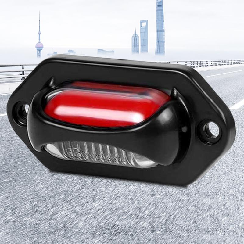 8 LED License Plate Lamp IP67 Waterproof Trailer Side Marker Light Super Bright Lorry Clearance Lamp Dual Color Automobile Parts