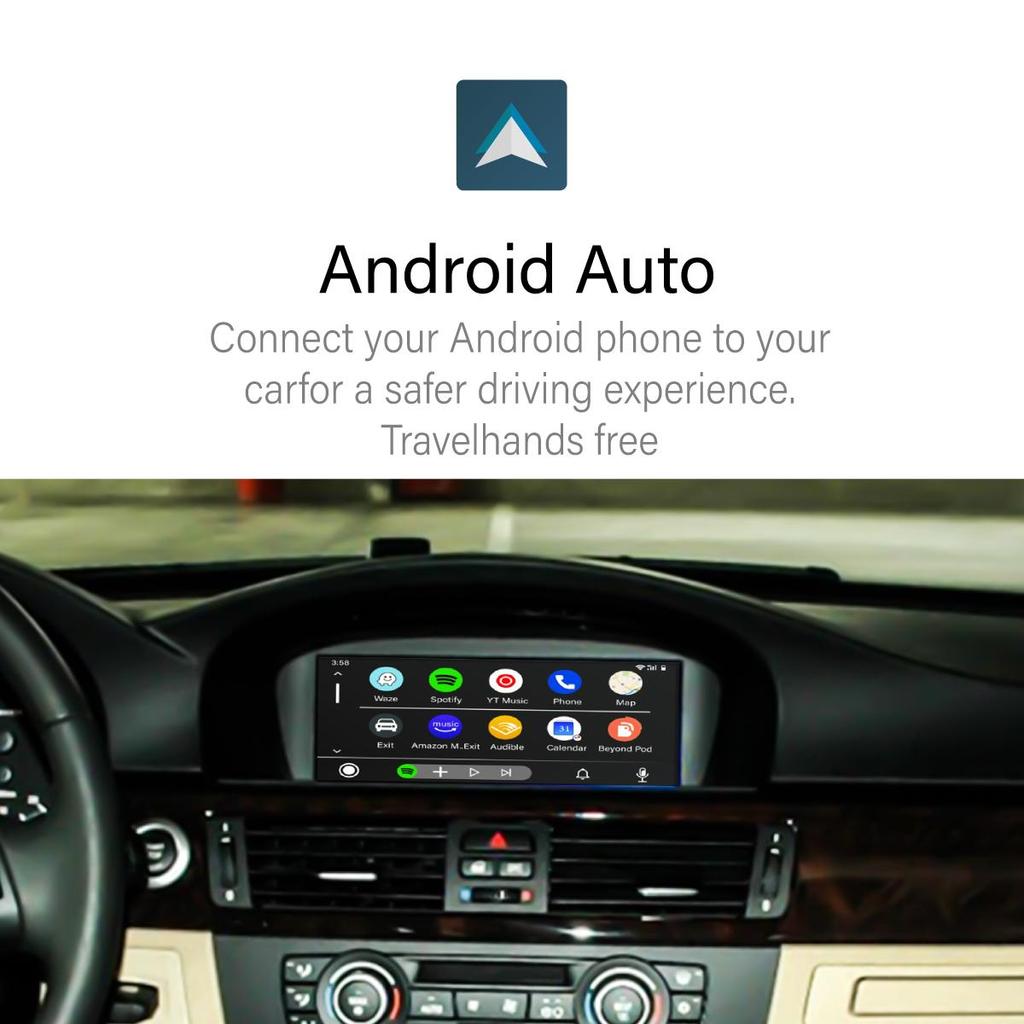 Sinairyu Wireless CarPlay Android Auto Retrofit Kit Mirror-Link Compatible For BMW 1 3 5 6 Series X5 E70 X6 with CCC System
