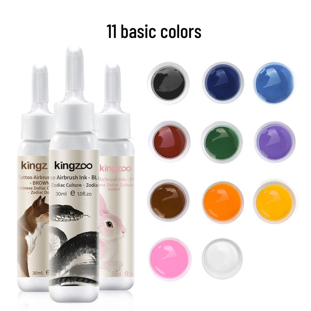 Colorante Temporaneo per Tatuaggi ad Aerografo Impermeabile - Pigmento Pittura per Corpo Realistico, Non Sbiadisce