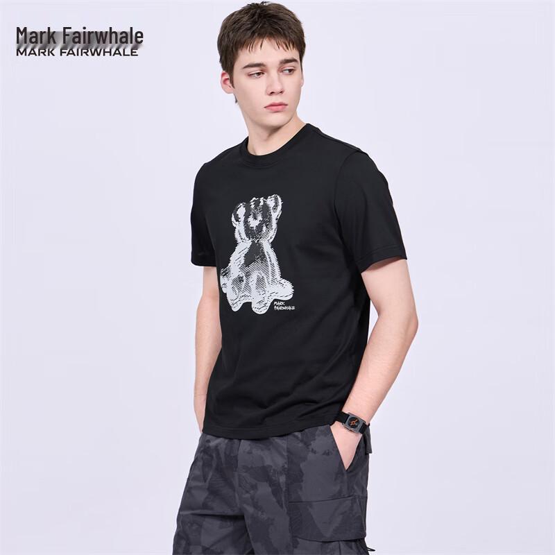 Mark Fairwhale Men s Bear Print Round Neck T-Shirt 3XL