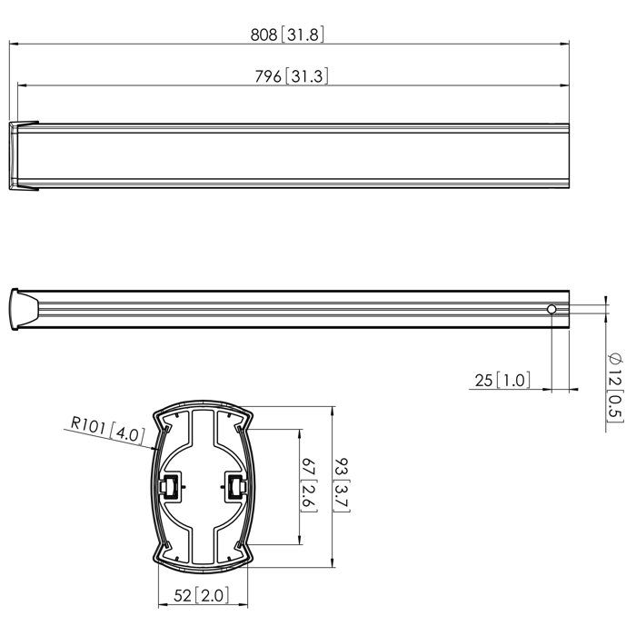 Composant de montage - VOGELS - 7225080 - Aluminium - Noir - Poteau