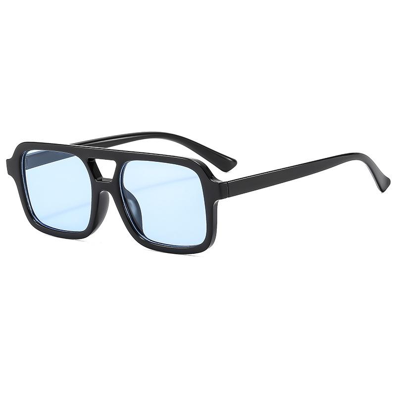 Pilot Sunglasses Men'S Glasses Double Beam Square Frame Leopard Print Sunglasses Women'S High Sense