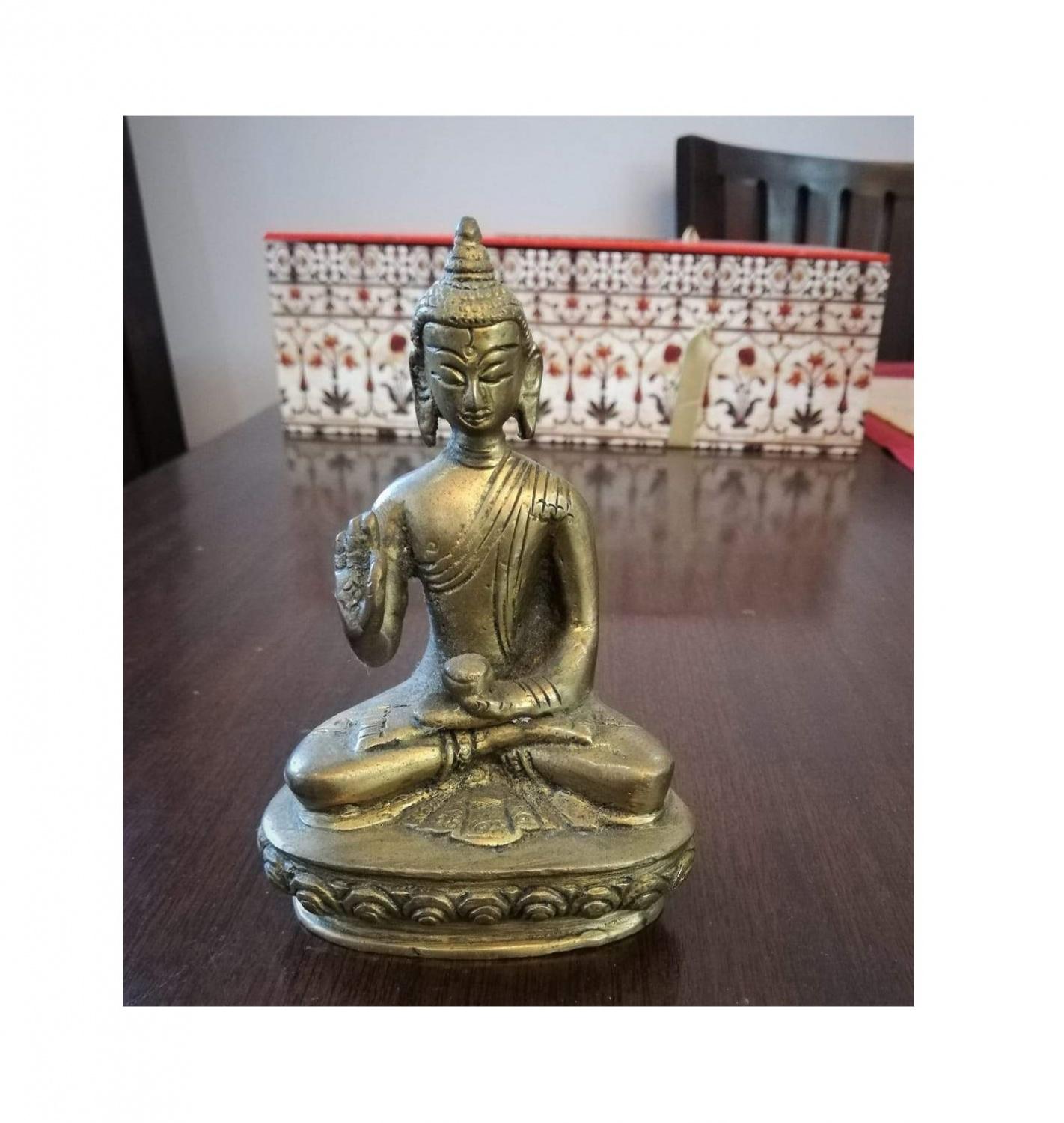 Статуя Будды из Латуни, Buddha Brass Idol Statue, Kalyan Puja