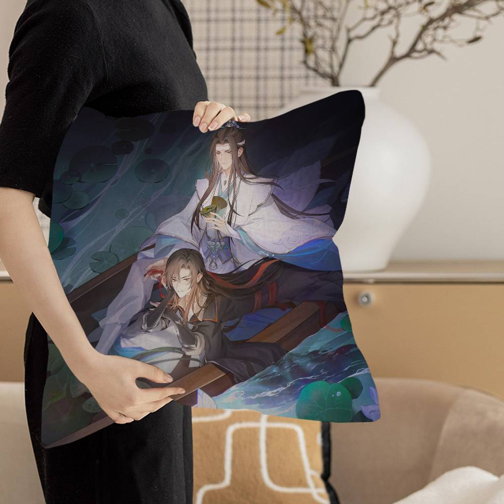 Anime Mo Dao Zu Shi Cushion Cover Car Throw Pillow Case For Sofa Car Christmas Gift 40x40cm 45x45cm