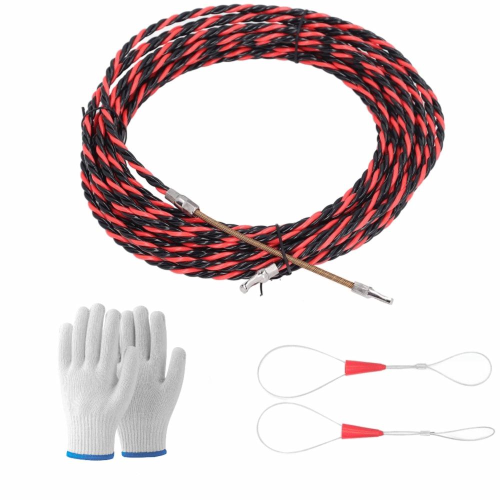 

With Gloves/Cable Ties Fish Tape Cable Puller Flat Head Wire Guide Device Electricians