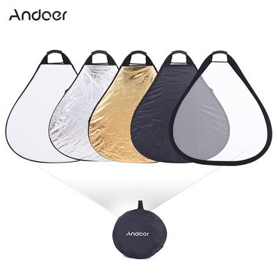 5in1  30"/76cm Portable Handheld Triangle Collapsible Reflector for Photo Studio Photography