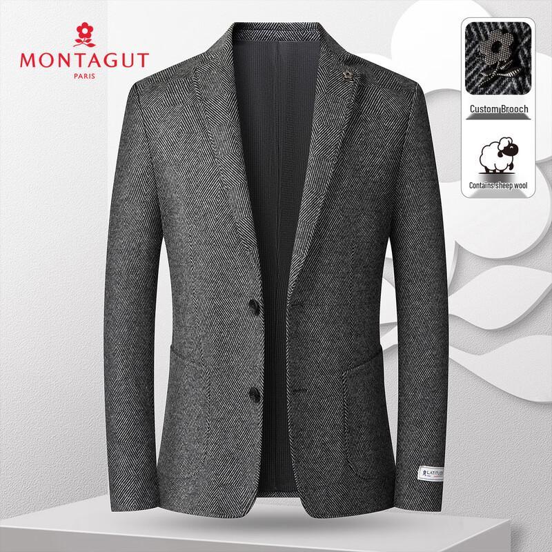 Мужской деловой пиджак MONTAGUT из смесовой шерсти 50