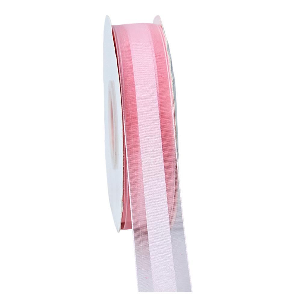 2.5cm Width Organza Ribbon Silver Edge Offset Printing Gold Edged Ribbon Glitter Tulle 45 Yards Length Lurex Ribbon