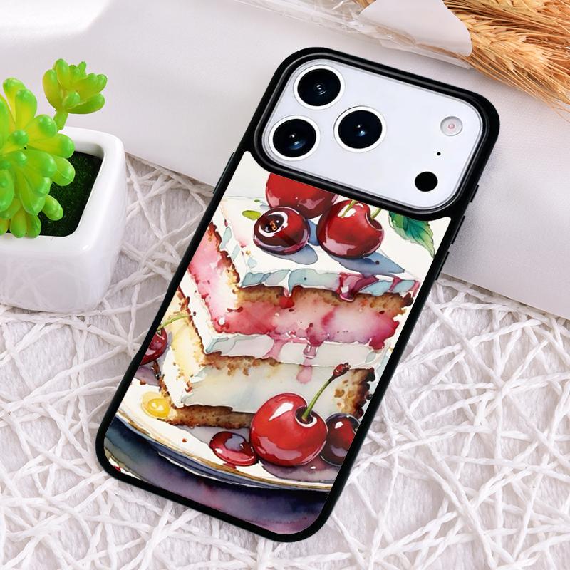 Cake Art Fancy Desert Phone Case for iPhone 17 Air 16 15 11 12 14 13 Pro Max Shockproof Cover