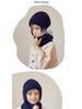 2153 Kids' Winter Hat & Fleece Scarf Set - Knitted Woolen, Warm Ear Protection, Pullover Design