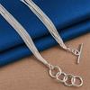 925 Sterling Silver Exquisite Beaded Necklace Women Fashion Party Favor Wedding Jewelry Accessories